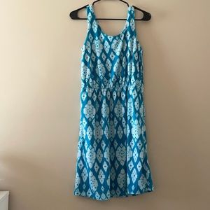 Turquoise and white dress from Sonoma
